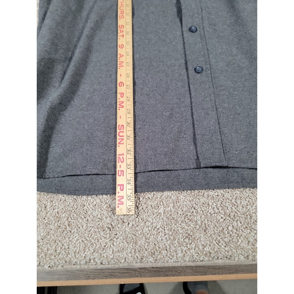 LL Bean Shirt 2XL Gray Men Chamois Flannel Long Sleeve Button Up Heavyweight NWT - Picture 15 of 16